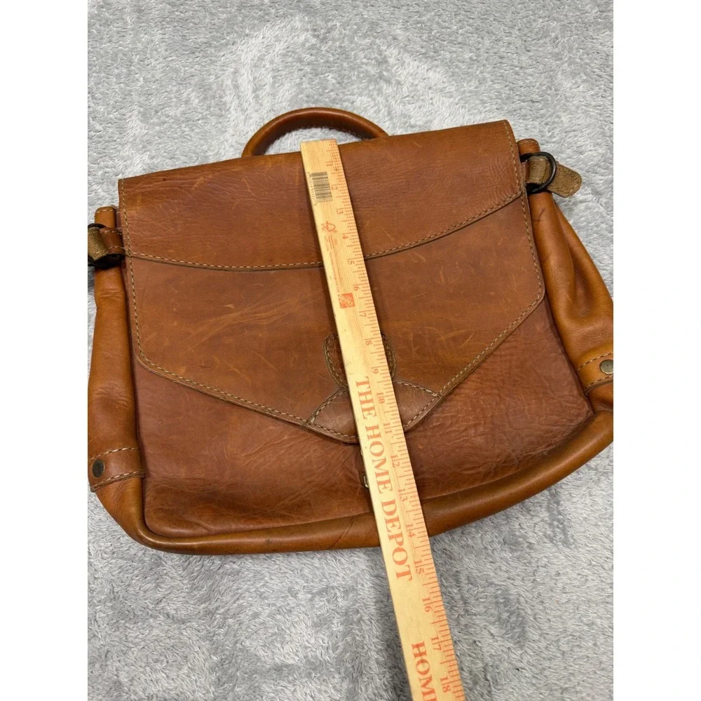 Tahoe Classics Brown Bag Co Saddle Leather Briefcase Messenger Bag Made In USA